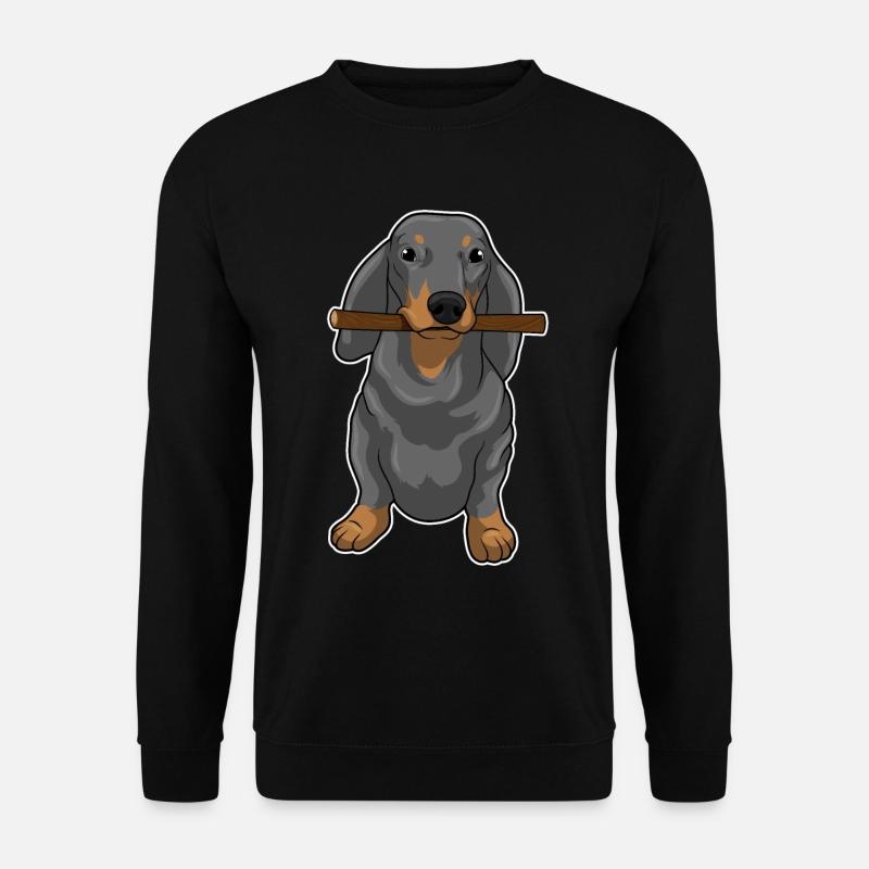 Dackel Stock - Unisex Pullover - Schwarz