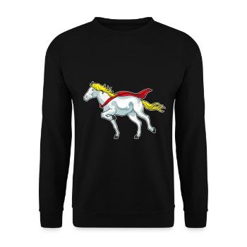 Courses hippiques - Sweat-shirt Unisexe - noir - Devant - Alina (178cm) & Michal (187cm)