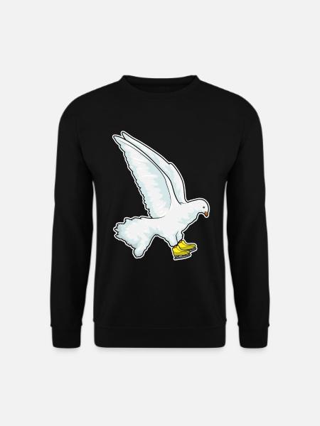 Pigeon Ice Skating Skates - Unisex Sweatshirt - black