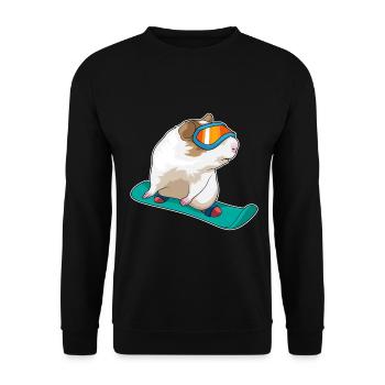Guinea Pig Snowboarder Snowboard - Sweat-shirt Unisexe - noir - Devant - Alina (178cm) & Michal (187cm)