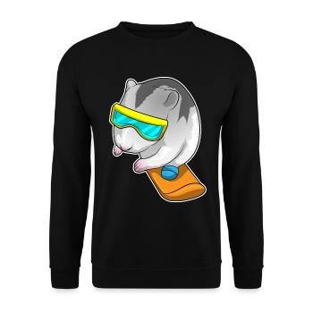 Hamster Snowboarder Snowboard - Sweat-shirt Unisexe - noir - Devant - Alina (178cm) & Michal (187cm)