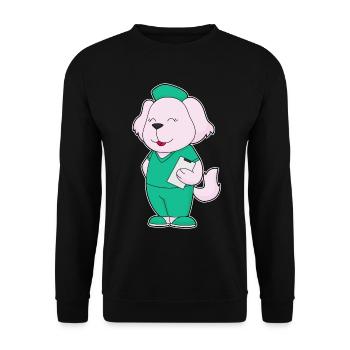 Hund Krankenschwester - Unisex Pullover - Schwarz - Vorne - Alina (178cm) & Michal (187cm)