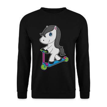 Scooter à cheval - Sweat-shirt Unisexe - noir - Devant - Alina (178cm) & Michal (187cm)