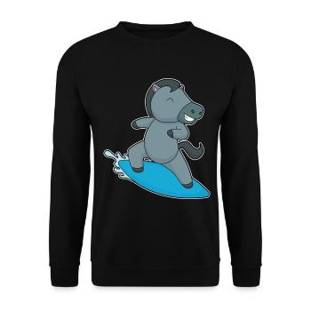 Surf Surf Surf Été - Sweat-shirt Unisexe - noir - Devant - Alina (178cm) & Michal (187cm)