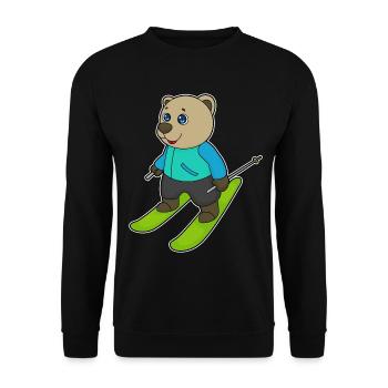 Bear Skier Skier Skier - Sweat-shirt Unisexe - noir - Devant - Alina (178cm) & Michal (187cm)