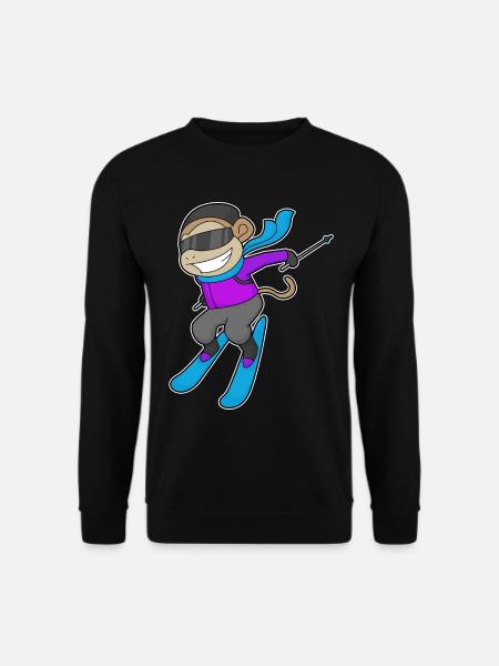 Monkey Skier Skier Skier - Unisex Sweatshirt - black