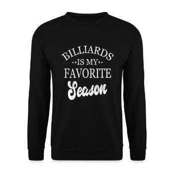 Billard ist meine Lieblingssaison - Unisex Pullover - Schwarz - Vorne - Alina (178cm) & Michal (187cm)