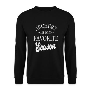 Archery Is My Favorite Season - Unisex Sweatshirt - black - Front - Alina (178cm) & Michal (187cm)