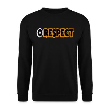 Null Respect Street Typography - Unisex Sweatshirt - black - Front - Alina (178cm) & Michal (187cm)