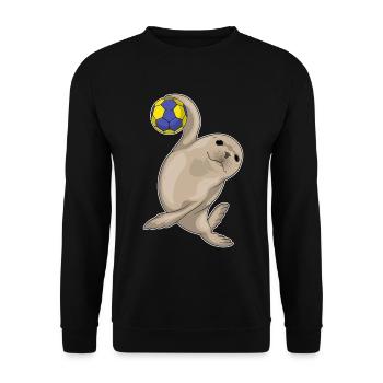 Seal Handball Joueur Handball Handball - Sweat-shirt Unisexe - noir - Devant - Alina (178cm) & Michal (187cm)