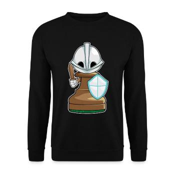 Pawn Pawn Chess - Unisex Sweatshirt - black - Front - Alina (178cm) & Michal (187cm)