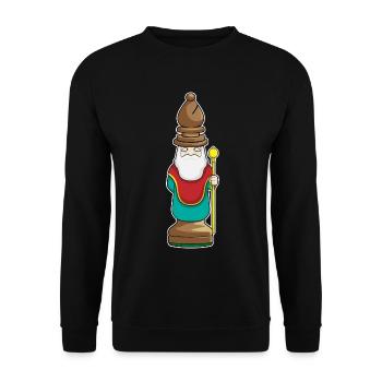 Pièce d’échecs Coureur d’échecs - Sweat-shirt Unisexe - noir - Devant - Alina (178cm) & Michal (187cm)