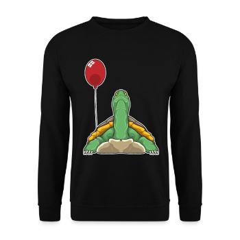 Turtle Balloon - Unisex Sweatshirt - black - Front - Alina (178cm) & Michal (187cm)