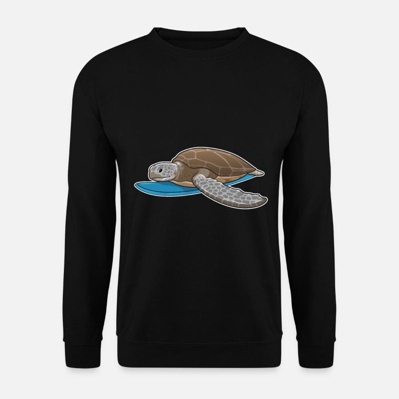 Turtle Surfing Surfboard Summer - Unisex Sweatshirt - black