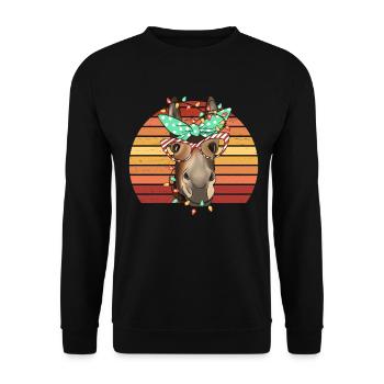 Horses Mama Christmas Horse Horse Mama - Unisex Sweatshirt - black - Front - Alina (178cm) & Michal (187cm)