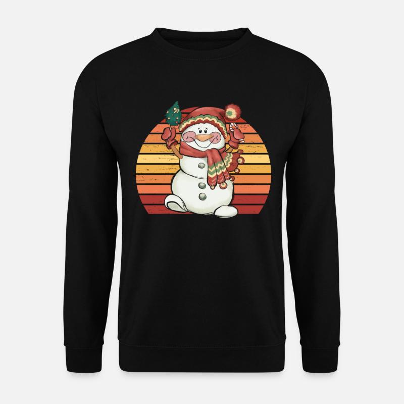 Snowman Christmas Hat Christmas Gift - Unisex Sweatshirt - black