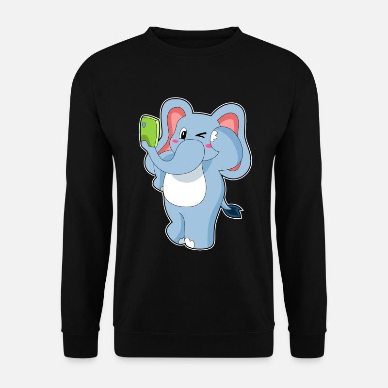 Elephant Smartphone - Unisex Sweatshirt - black