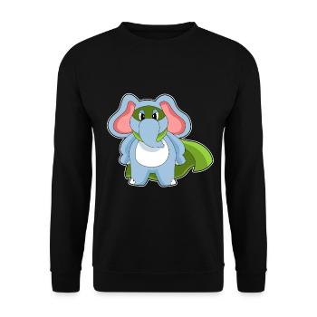 Elephant Superhero Cloak - Unisex Sweatshirt - black - Front - Alina (178cm) & Michal (187cm)