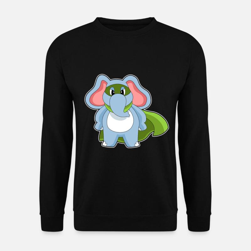 Elefant Held - Unisex Pullover - Schwarz