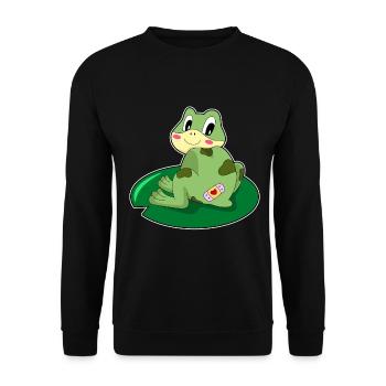 Taches de grenouilles - Sweat-shirt Unisexe - noir - Devant - Alina (178cm) & Michal (187cm)