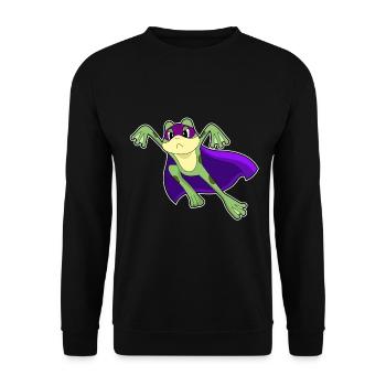 Frog Superhero Cloak - Unisex Sweatshirt - black - Front - Alina (178cm) & Michal (187cm)