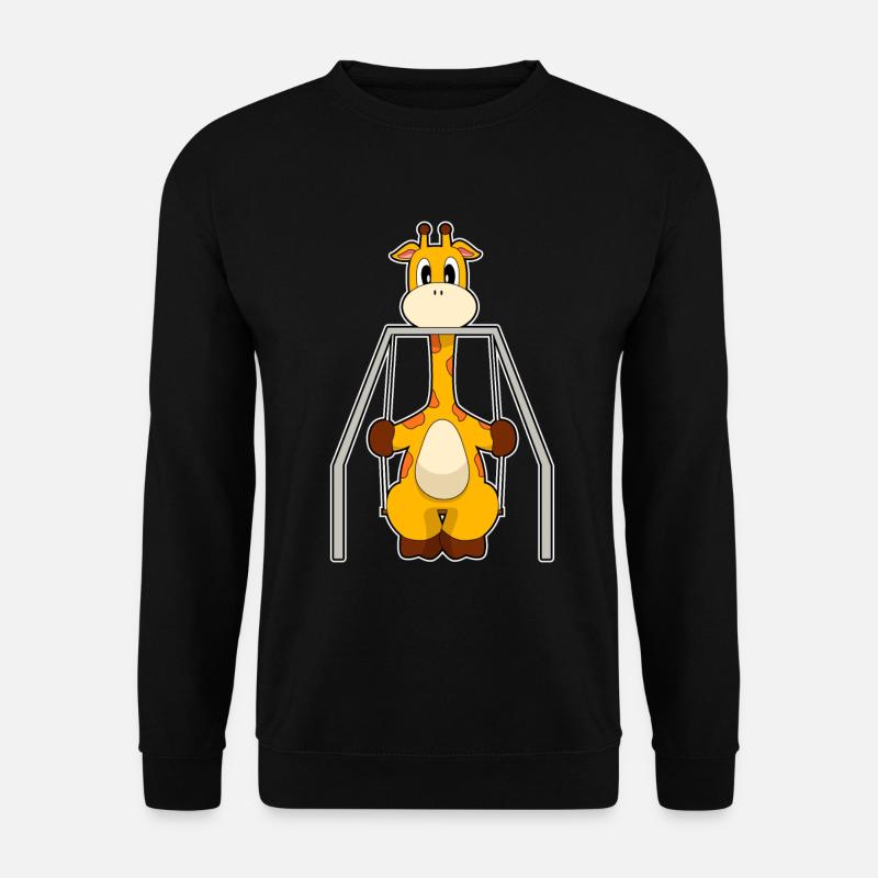 Giraffe Schaukel - Unisex Pullover - Schwarz