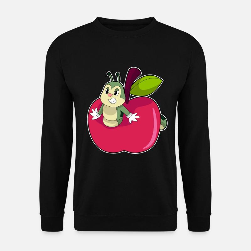 Raupe Apfel - Unisex Pullover - Schwarz