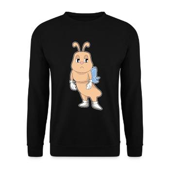 Papillon chenille - Sweat-shirt Unisexe - noir - Devant - Alina (178cm) & Michal (187cm)