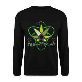 Cannabis Science Weed Weed Weed Weeds - Unisex Sweatshirt - black - Front - Alina (178cm) & Michal (187cm)