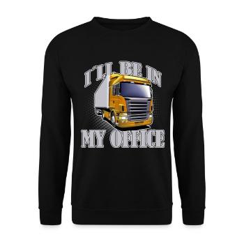 KLW truck driver truck saying - Unisex Sweatshirt - black - Front - Alina (178cm) & Michal (187cm)