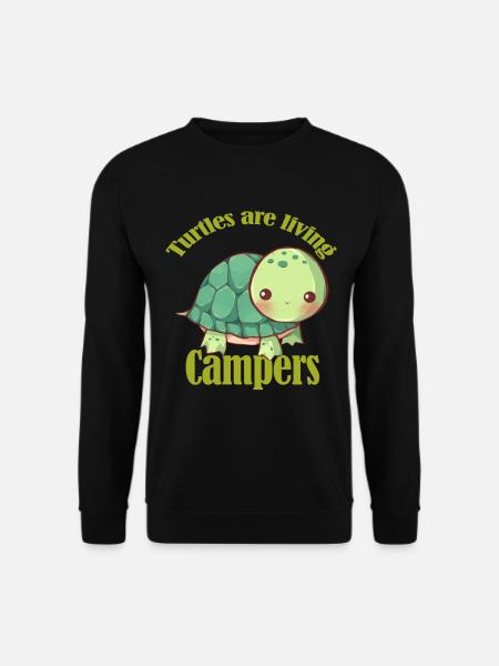 Turtles are living caravans - Unisex Sweatshirt - black