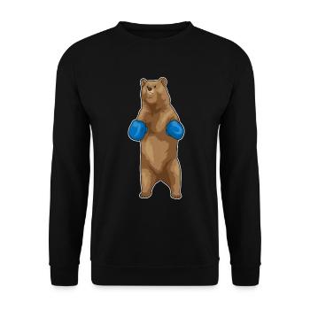 Bear Boxer Boxing Gloves Boxing - Unisex Sweatshirt - black - Front - Alina (178cm) & Michal (187cm)