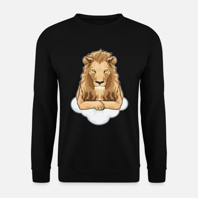Löwe Wolken - Unisex Pullover - Schwarz