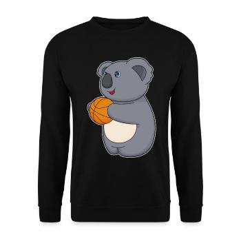 Koala Basketball Player Basketball - Unisex Sweatshirt - black - Front - Alina (178cm) & Michal (187cm)