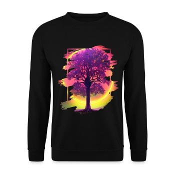 Tree - Unisex Sweatshirt - black - Front - Alina (178cm) & Michal (187cm)