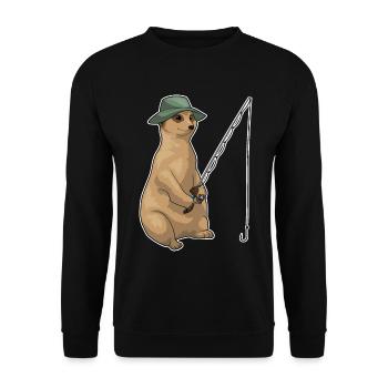 Canne à pêche pour le pêcheur de suricate Canne à pêche - Sweat-shirt Unisexe - noir - Devant - Alina (178cm) & Michal (187cm)