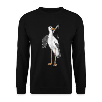 Pêche à la canne à pêche Stork Angler - Sweat-shirt Unisexe - noir - Devant - Alina (178cm) & Michal (187cm)