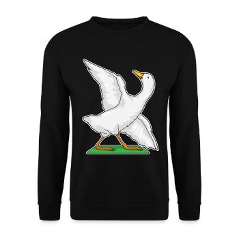 Gymnastique de fitness yoga au canard - Sweat-shirt Unisexe - noir - Devant - Alina (178cm) & Michal (187cm)