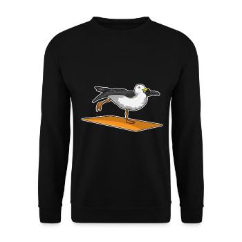 Seabird Yoga Fitness Gymnastics - Unisex Sweatshirt - black - Front - Alina (178cm) & Michal (187cm)