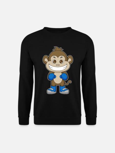 Monkey Boxer Boxing Gloves Boxing - Unisex Sweatshirt - black