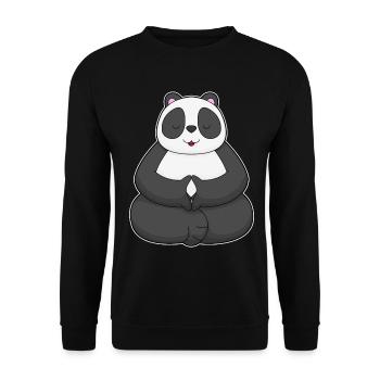Panda Yoga Fitness Meditation - Unisex Pullover - Schwarz - Vorne - Alina (178cm) & Michal (187cm)