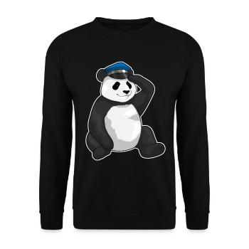 Police de Panda Police Cap - Sweat-shirt Unisexe - noir - Devant - Alina (178cm) & Michal (187cm)