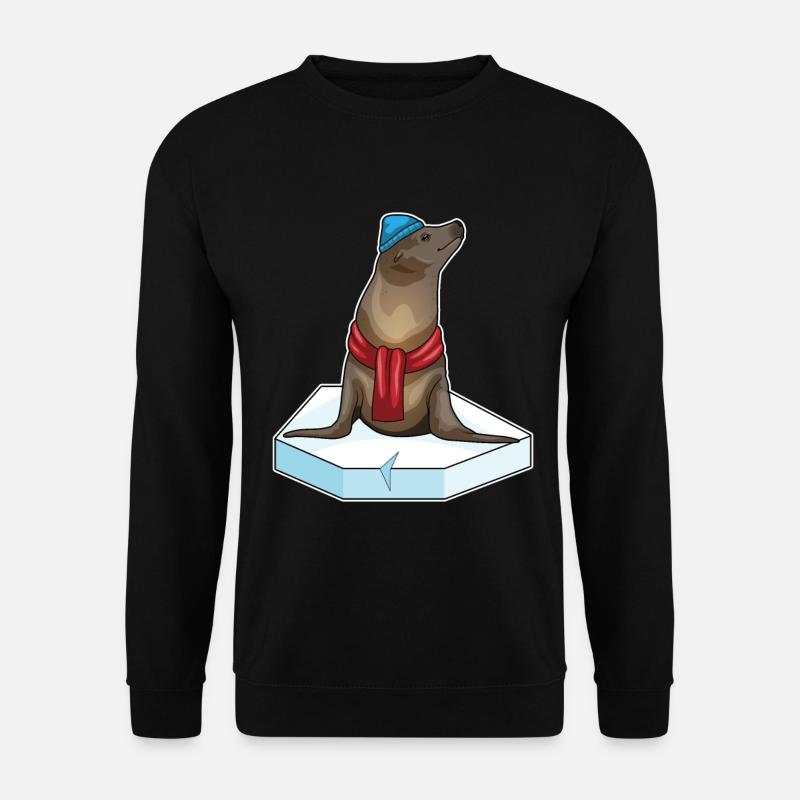 Seehund Eisscholle - Unisex Pullover - Schwarz