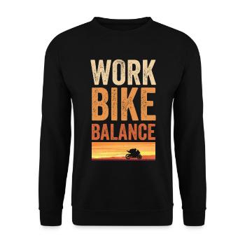 Moto Sport Bike pour motocyclistes - Sweat-shirt Unisexe - noir - Devant - Alina (178cm) & Michal (187cm)