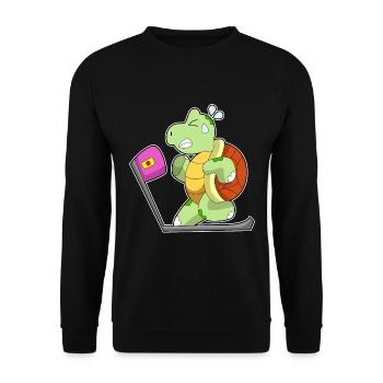 Fitness sur tapis roulant pour l’entraînement des tortues - Sweat-shirt Unisexe - noir - Devant - Alina (178cm) & Michal (187cm)