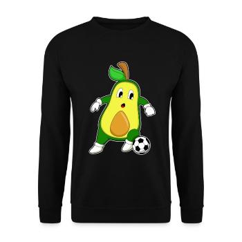 Avocado Fußballspieler Fußball - Unisex Pullover - Schwarz - Vorne - Alina (178cm) & Michal (187cm)