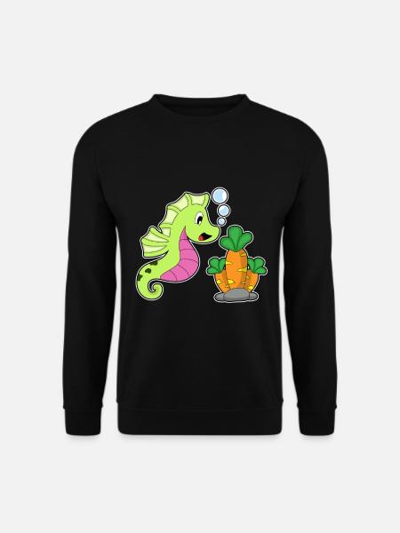 Hippocampe Carotte - Sweat-shirt Unisexe - noir
