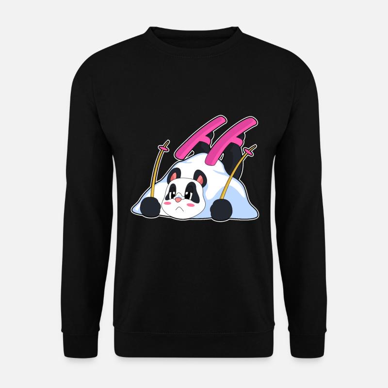 Panda Skier Ski - Sweat-shirt Unisexe - noir
