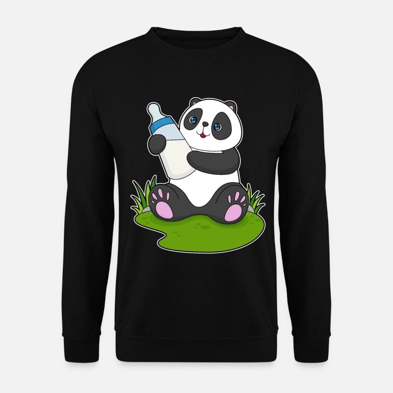 Bouteille de lait Panda - Sweat-shirt Unisexe - noir