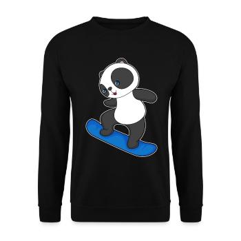 Panda Snowboarder Snowboard - Sweat-shirt Unisexe - noir - Devant - Alina (178cm) & Michal (187cm)